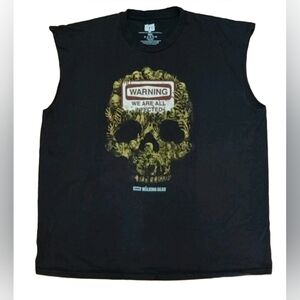 2016 AMC The Walking Dead Zombie Walkers Faces Print Sleeveless T-Shirt (2XL)